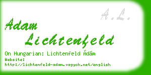 adam lichtenfeld business card